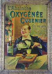 Plakát propagující "Oxygenee Cusenier Absinthe